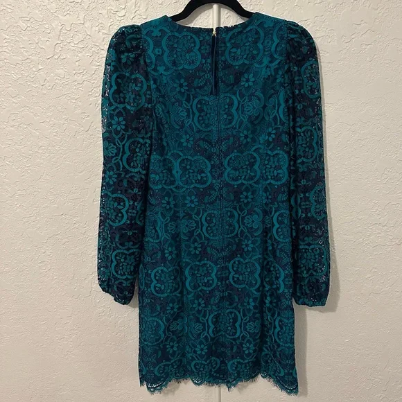 Lilly Pulitzer Georgi Dress in Valencia Teal Two Tone Carnival Lace Size 2  - ecoforce.ng